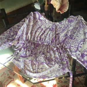 Jules Reid Hal Top - Lavender and White